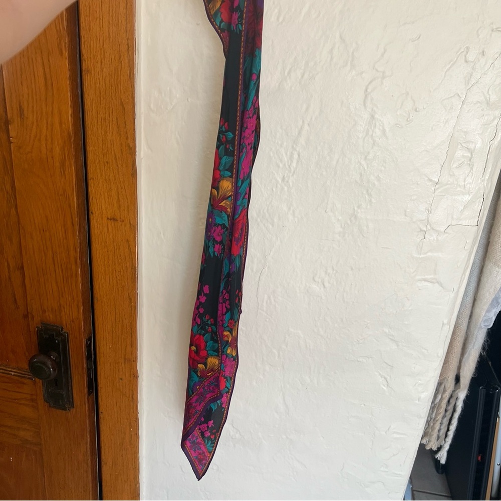 Floral Multicolor Silk Scarf